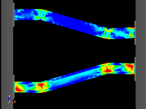 Axial Compression Test of Dual S-Frame Model W50/H50/Angle 15deg / ls-dyna