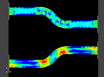 Axial Compression Test of Dual S-Frame Model W50/H50/Angle 45deg / ls-dyna