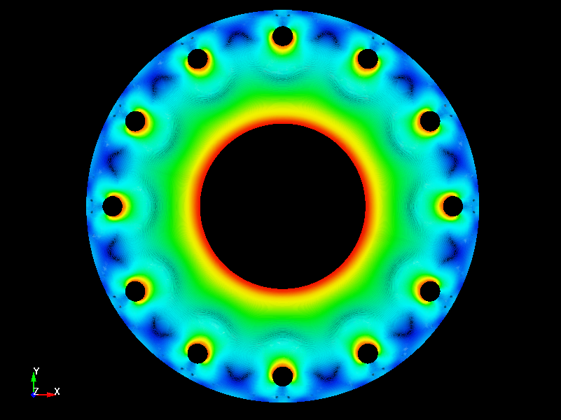 thermal stress analysis of a cylinder flange,FEM,FEA