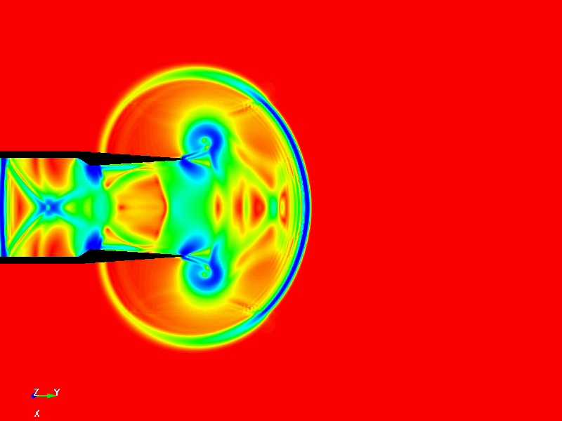 CESE Shock Diamond Analysis,FEM,FEA