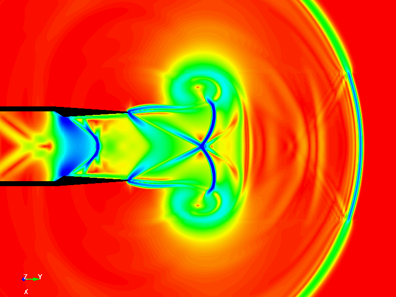 CESE Shock Diamond Analysis,FEM,FEA