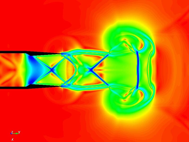 CESE Shock Diamond Analysis,FEM,FEA