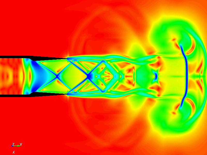 CESE Shock Diamond Analysis,FEM,FEA