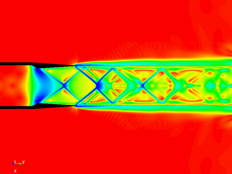 CESE Shock Diamond Analysis,FEM,FEA