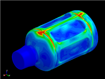 Side Compression Test of a Plastic Bottle / Large Defomation