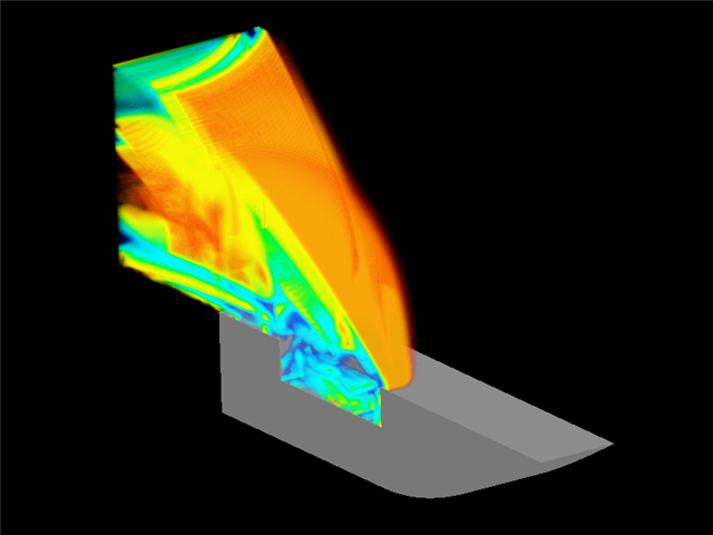  3d cese Supersonic Flow Around Weapons Bay