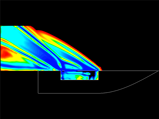  3d cese Supersonic Flow Around Weapons Bay