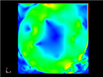 2D ICFD / Lid Driven Cavity Flow / Re 100000