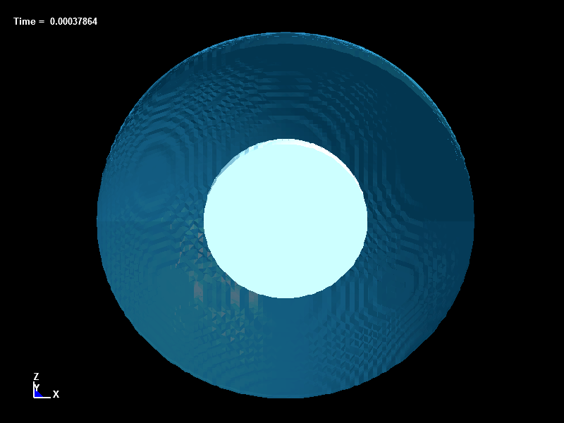  Bubble Dynamics inside Liquid Drops, d=0.0mm