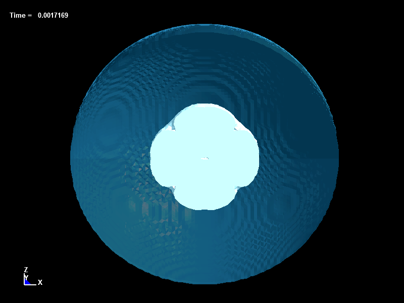  Bubble Dynamics inside Liquid Drops, d=0.0mm