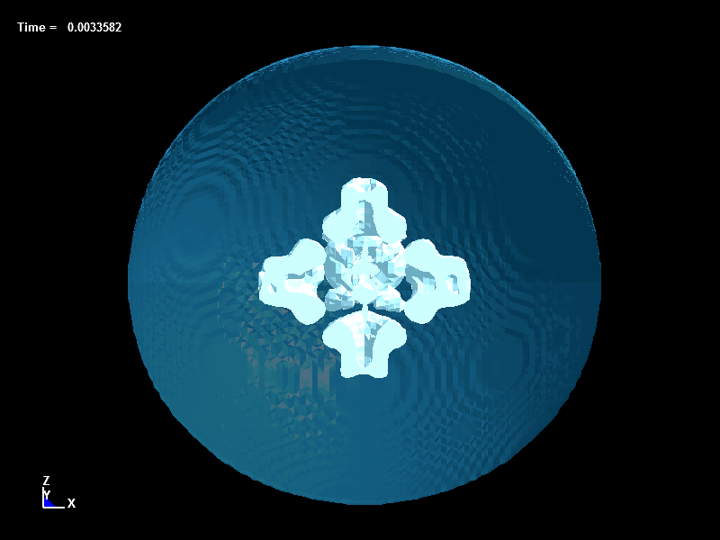  Bubble Dynamics inside Liquid Drops, d=0.0mm