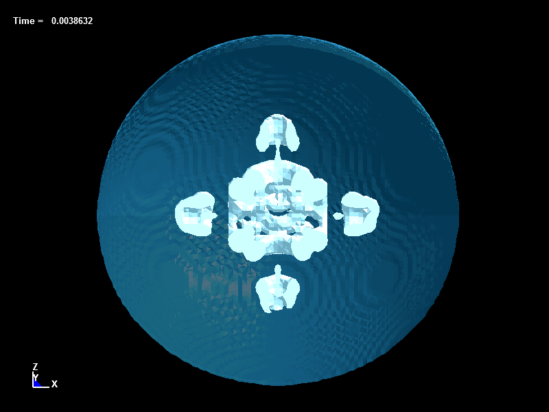  Bubble Dynamics inside Liquid Drops, d=0.0mm