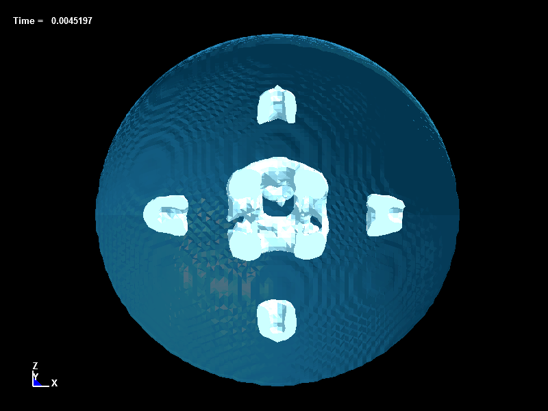  Bubble Dynamics inside Liquid Drops, d=0.0mm
