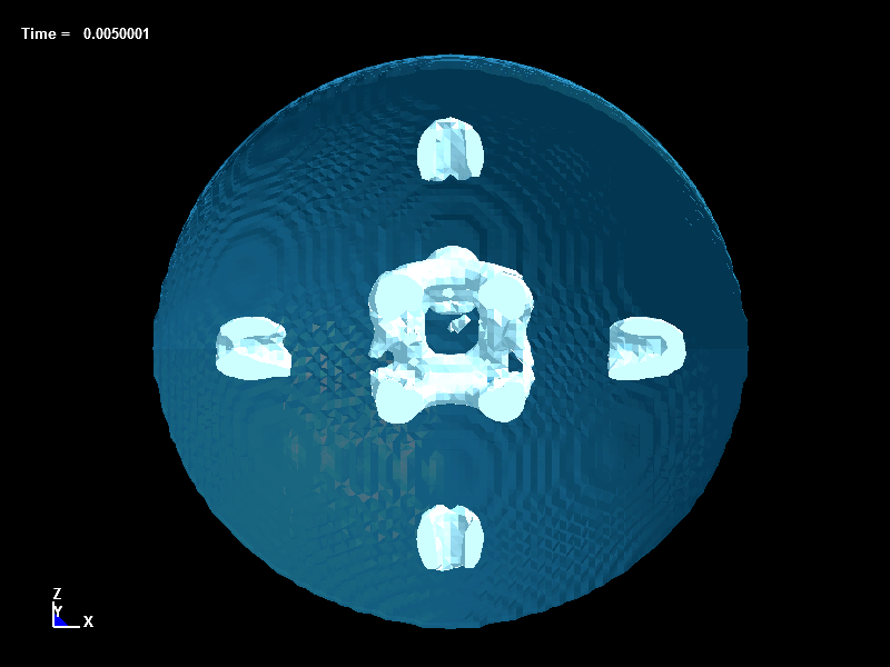  Bubble Dynamics inside Liquid Drops, d=0.0mm