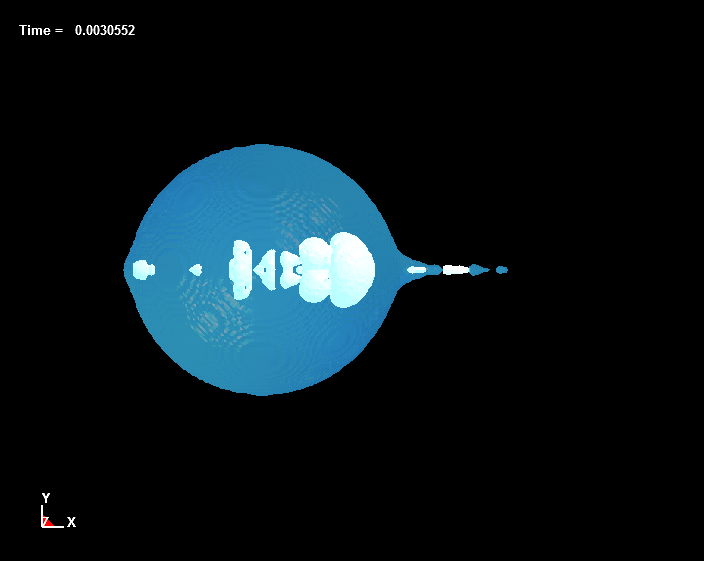  Bubble Dynamics inside Liquid Drops, d=2.5mm