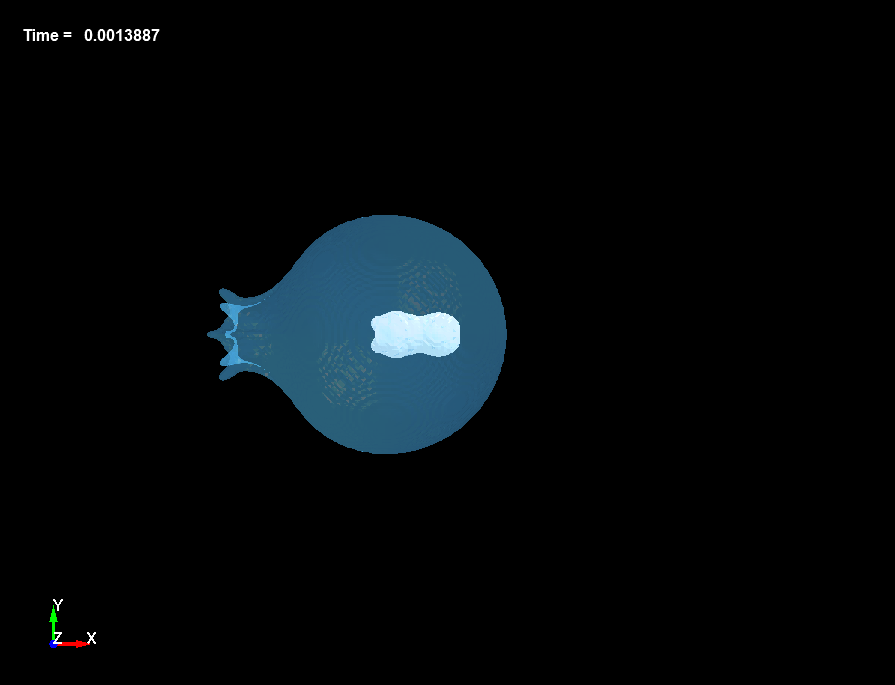  Bubble Dynamics inside Liquid Drops, d=6.5mm