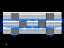 Computation for spray water and flow behavior in the continuous casting process of the iron using des elements