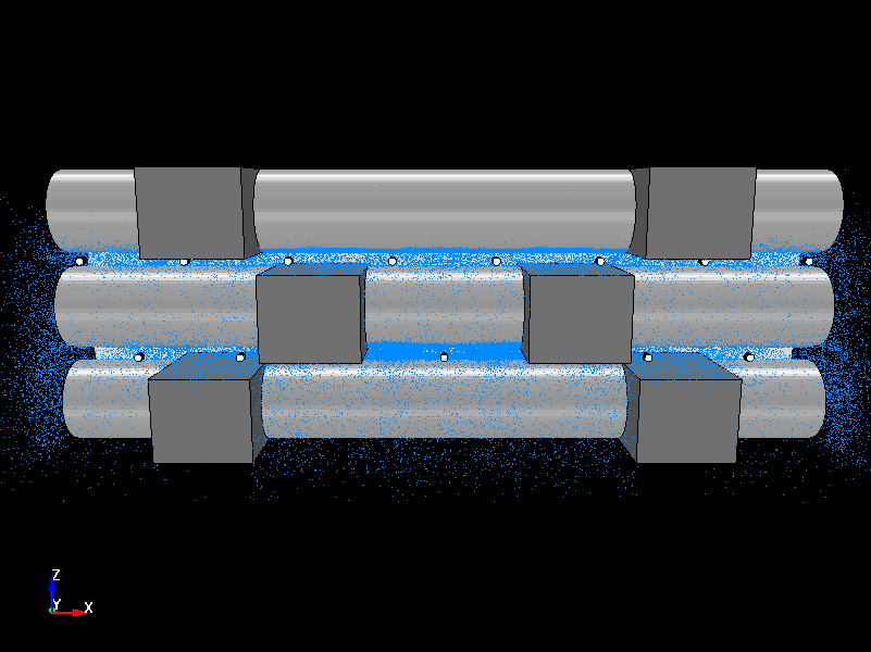  Computation for spray water and flow behavior in the continuous casting process of the iron using des elements