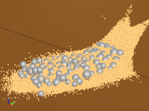 DES landslide test simulation