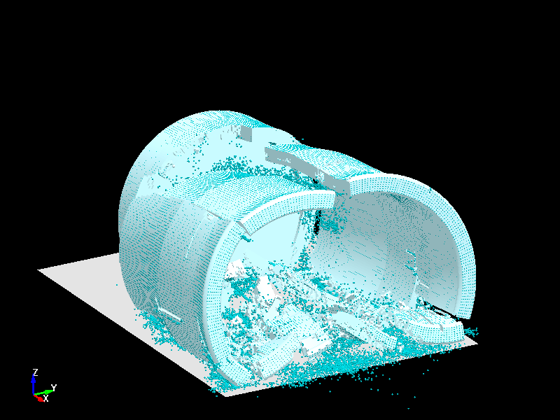  Glass Drop Impact simulation with adaptive solid to sph function