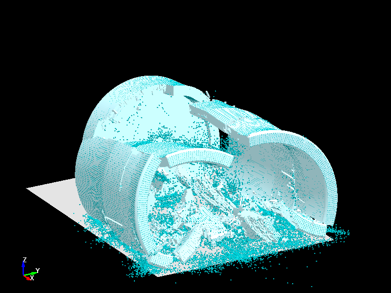  Glass Drop Impact simulation with adaptive solid to sph function