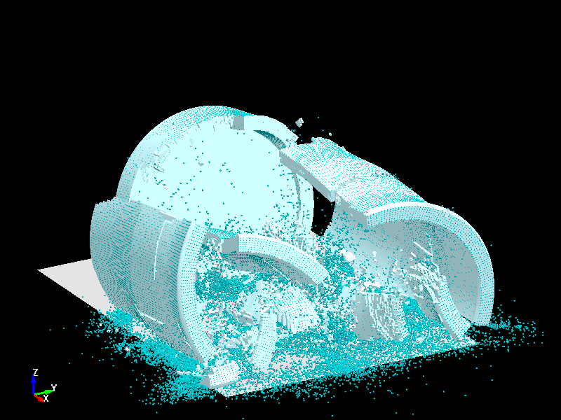  Glass Drop Impact simulation with adaptive solid to sph function