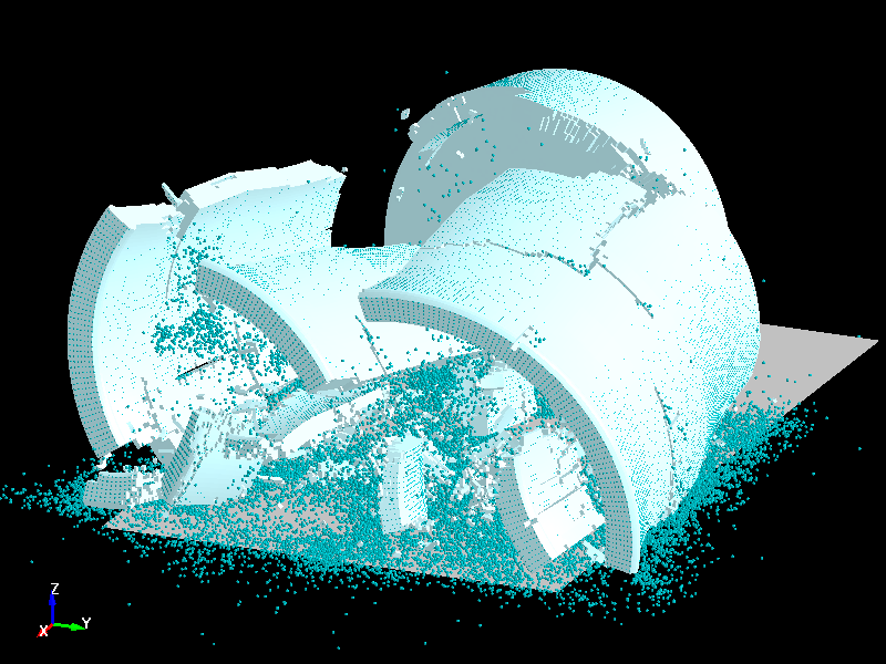  Glass Drop Impact simulation with adaptive solid to sph function