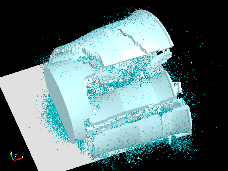  Glass Drop Impact simulation with adaptive solid to sph function