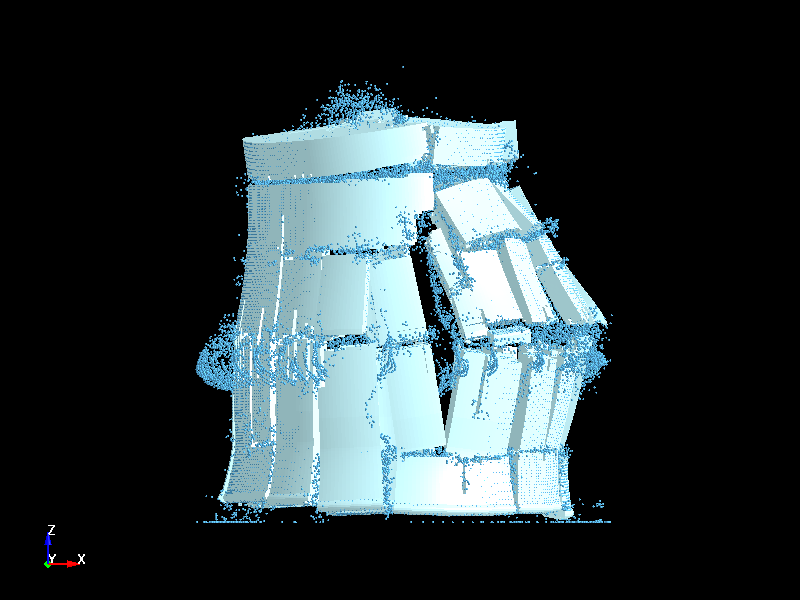  Glass Drop Impact simulation with adaptive solid to sph function