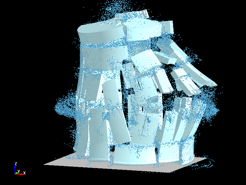  Glass Drop Impact simulation with adaptive solid to sph function