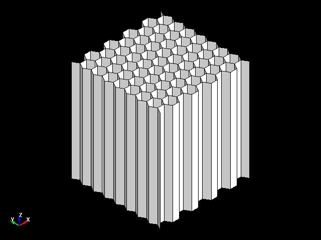  Deformation behavior for axial compression of aluminum honeycomb 