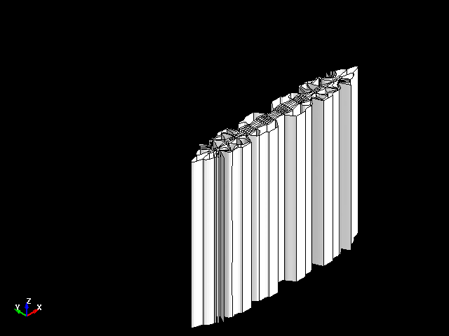  Deformation behavior for axial compression of aluminum honeycomb in orthogonal direction (Y) 