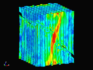 Axial tension of aluminum honeycomb