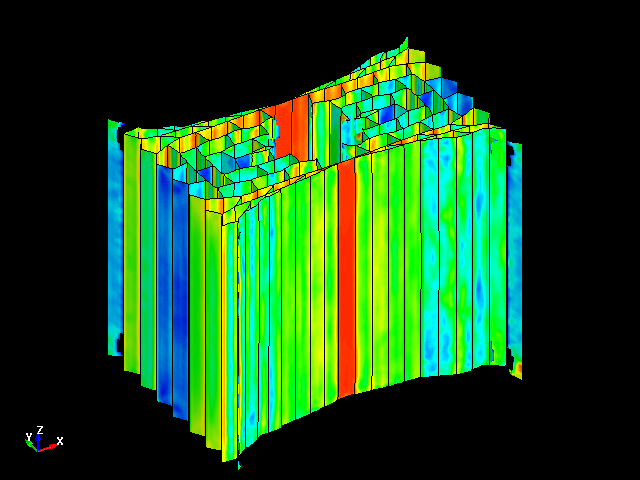  Tensile deformation behavior of aluminum honeycomb in orthogonal direction (X) 