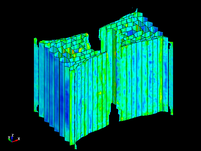  Tensile deformation behavior of aluminum honeycomb in orthogonal direction (X) 