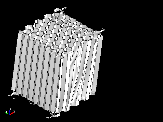  ZX Shear deformation behavior of aluminum honeycomb
