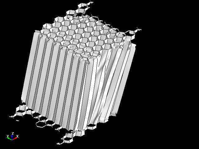  ZX Shear deformation behavior of aluminum honeycomb