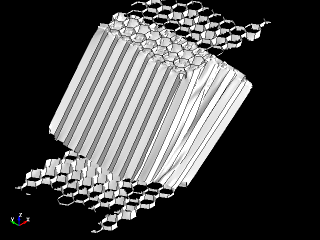  ZX Shear deformation behavior of aluminum honeycomb