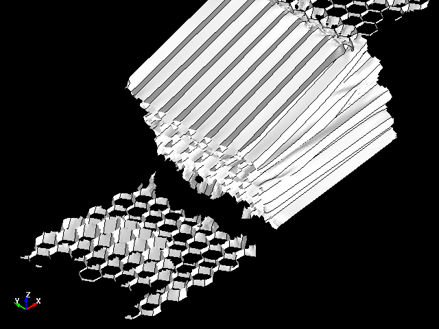  ZX Shear deformation behavior of aluminum honeycomb