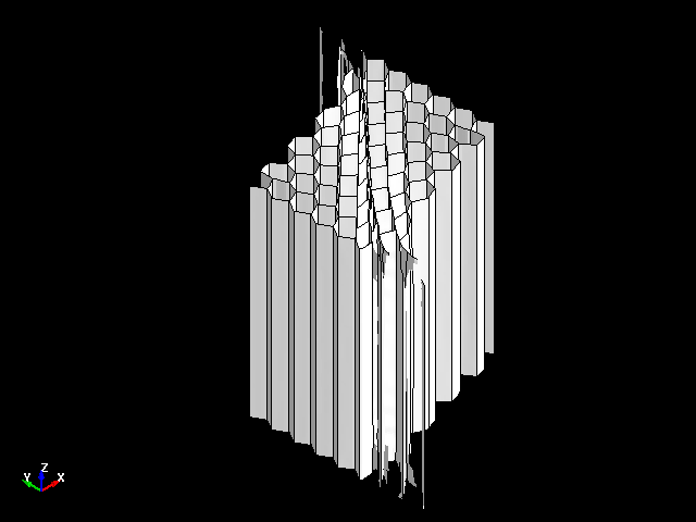  XY Shear deformation behavior of aluminum honeycomb