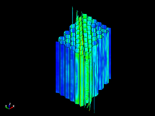  XY Shear deformation behavior of aluminum honeycomb