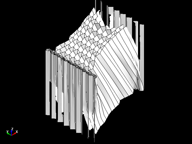  XZ Shear deformation behavior of aluminum honeycomb