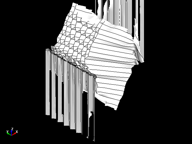  XZ Shear deformation behavior of aluminum honeycomb