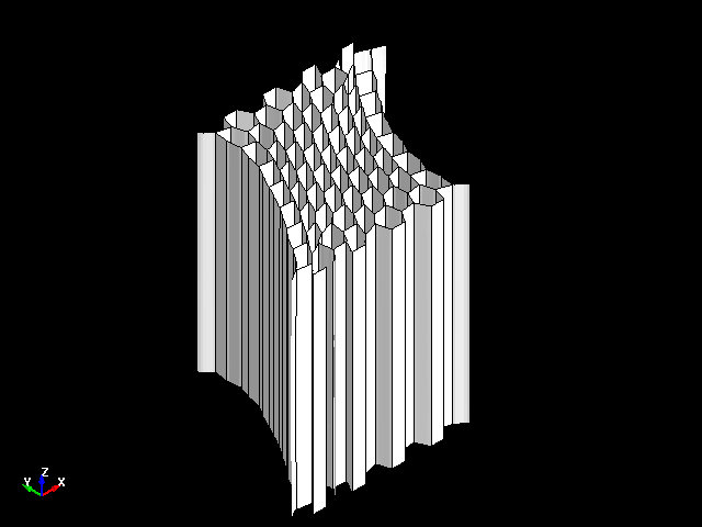  YX Shear deformation behavior of aluminum honeycomb