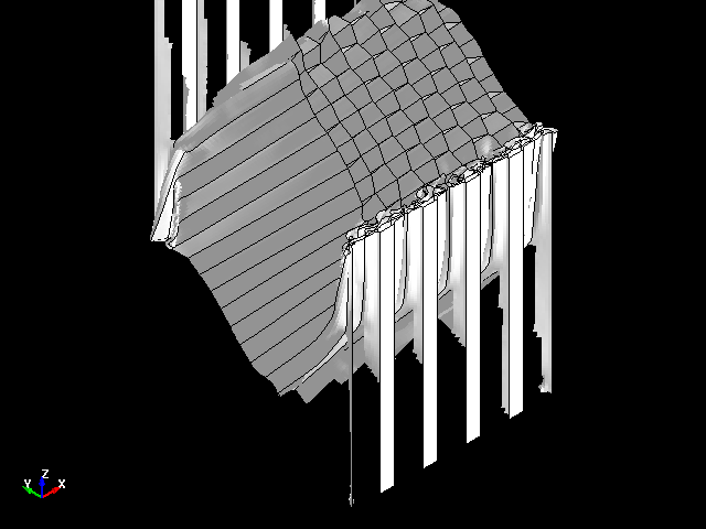  YZ Shear deformation behavior of aluminum honeycomb