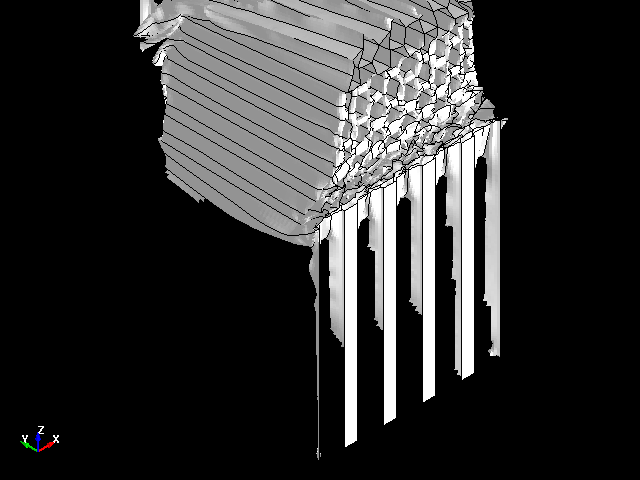  YZ Shear deformation behavior of aluminum honeycomb