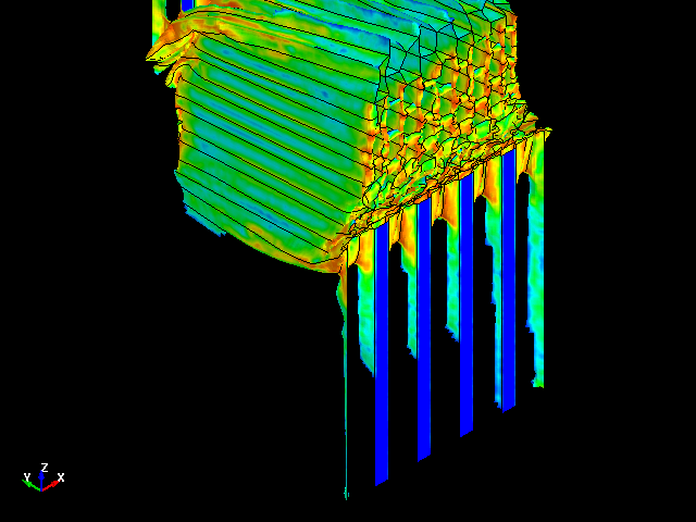  YZ Shear deformation behavior of aluminum honeycomb