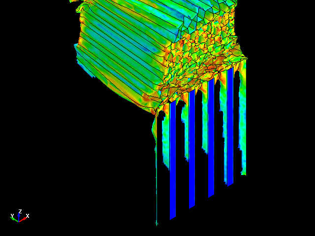  YZ Shear deformation behavior of aluminum honeycomb