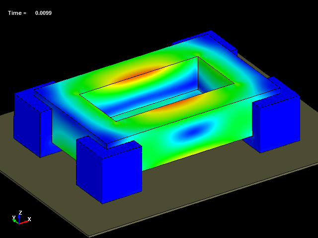  Drop impact energy absorbing test simulation with foamed material parts