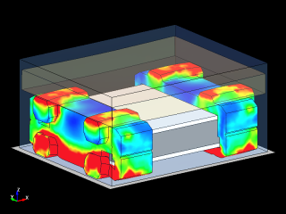 Drop impact simulation of electronic equipment packed with cushioning material